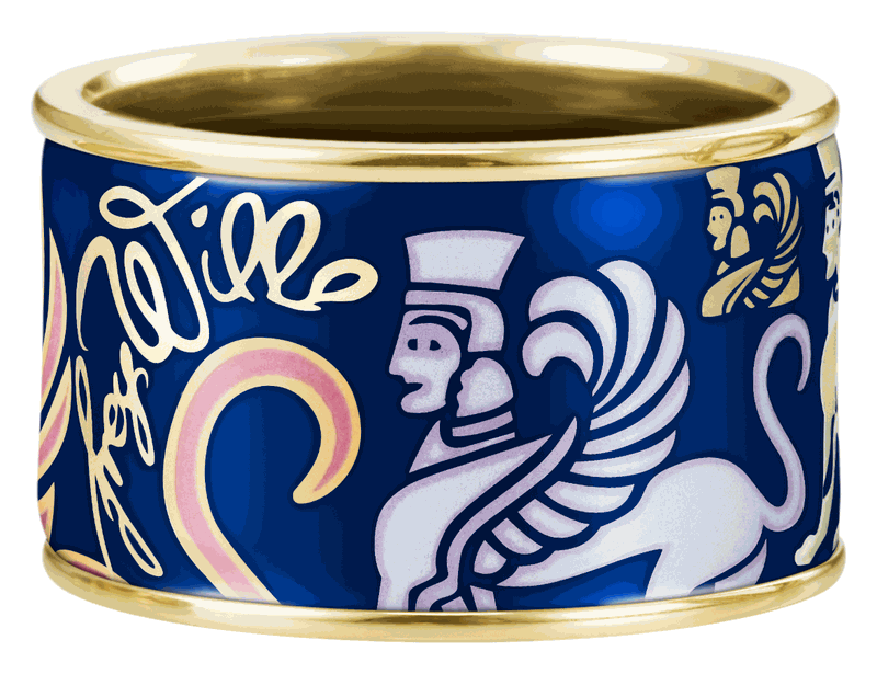 Широк пръстен Diva, Glorious Sphinx Night Blue