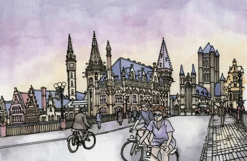 Пъстри графики на различни градове