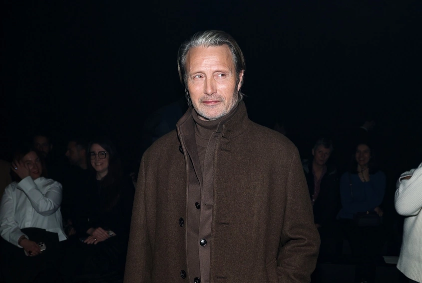 Мадс Микелсен на Седмицата на модата в Милано