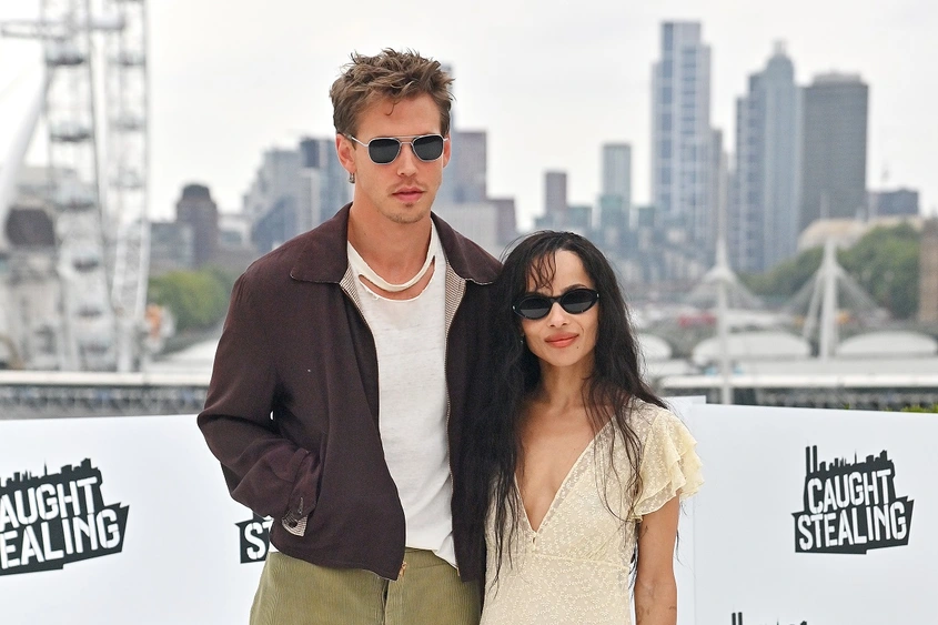 Остин Бътлър & Зоуи Кравиц дадоха старт на престурнето си в Лондон за филма ''Caught Stealing''