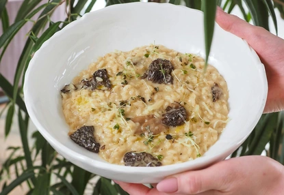 Гурме ризото с гъби и бяло вино