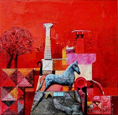 Галерия Ларго представя  Венцислав Марков, Веселин Дамянов-ВЕС и Владимир Чукич ''Под знака на Огнения Кон'' сборна изложба живопис и скулптура