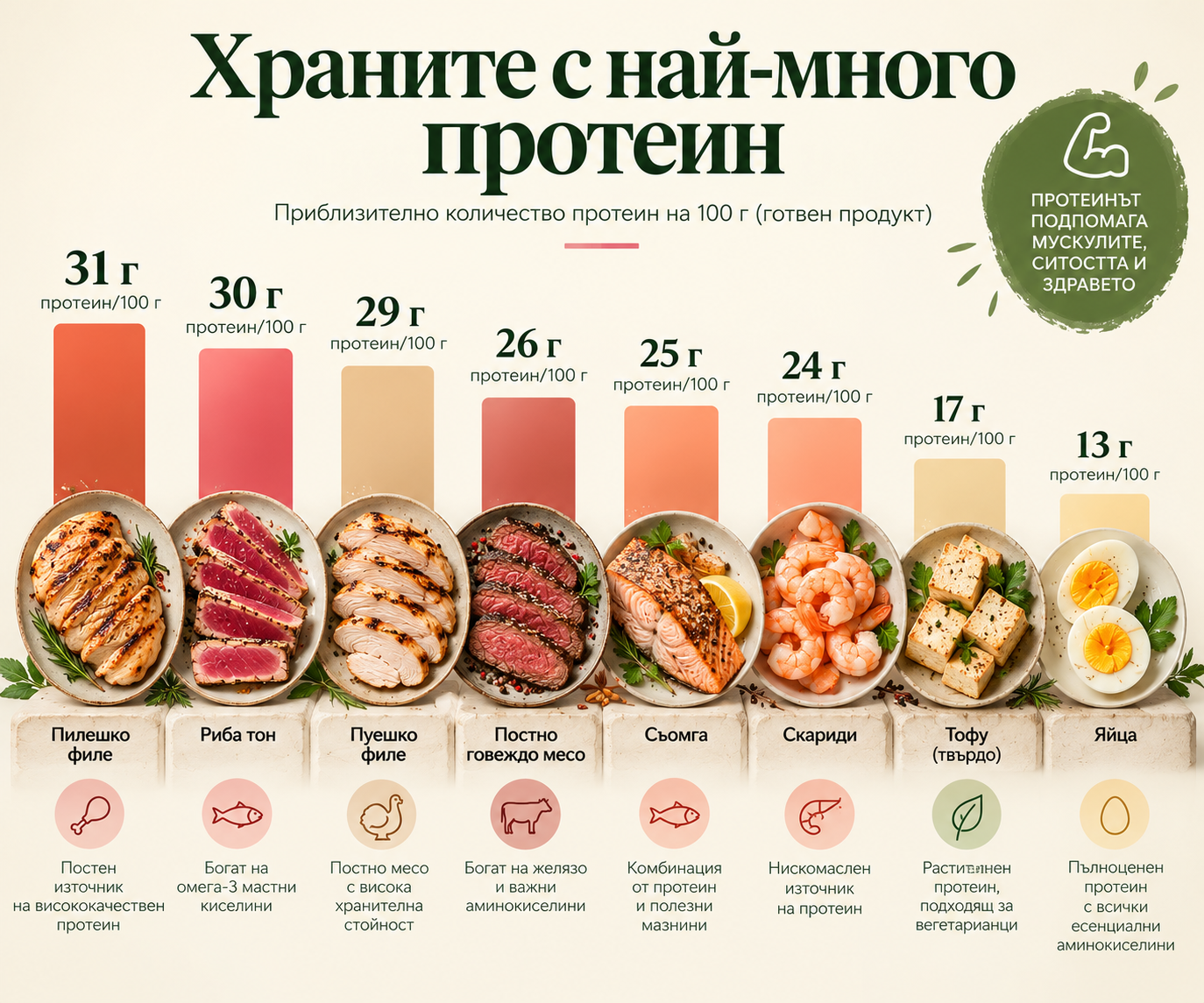 8 храни с най-много протеин, колко ни трябва на ден и как да го разпределим